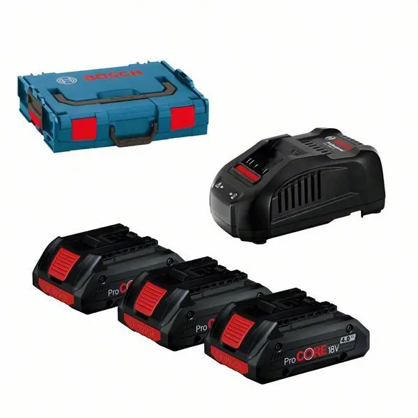 Set promo Acumulator ProCore 3 acumulatori, Li-Ion, 18 V, 4 Ah si incarcator GAL 1880 CV, 8 A 0615990L1R 