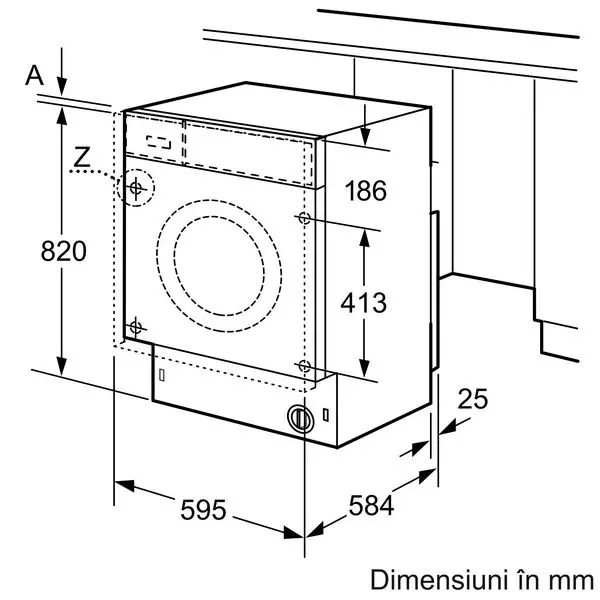 Mașina de spălat cu uscator Bosch WKD28543EU serie 6, 7/4 kg Alb 6699