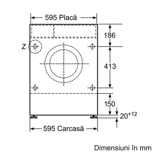 Mașina de spălat cu uscator Bosch WKD28543EU serie 6, 7/4 kg Alb cumpăra în România